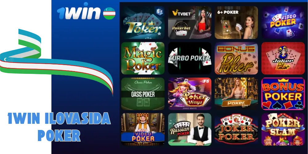 1win ilovasida poker