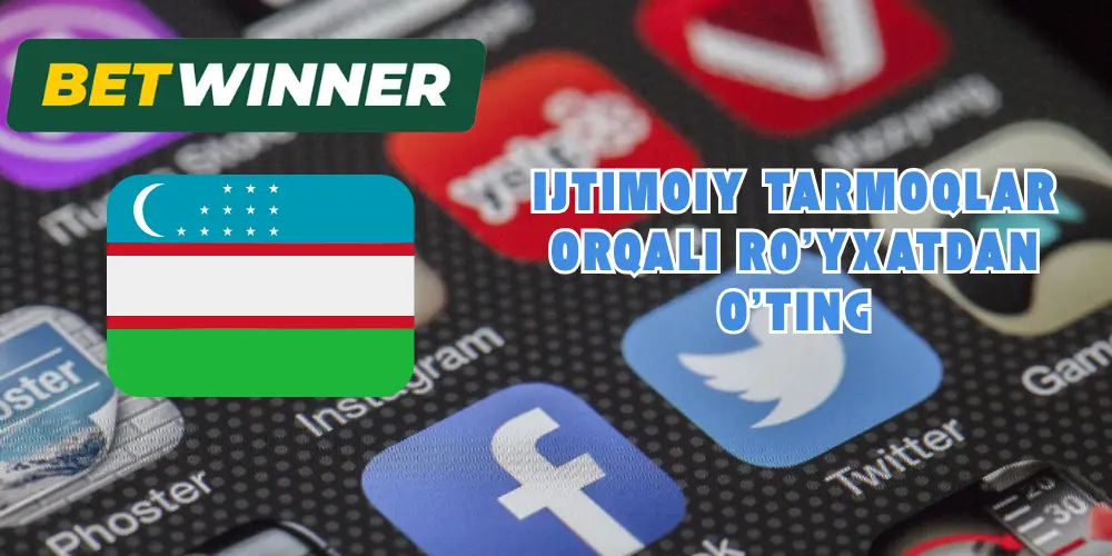 Ijtimoiy tarmoqlar orqali ro'yxatdan o'ting