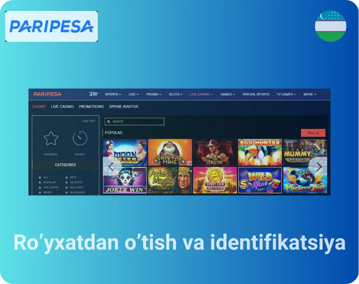 Ro’yxatdan o’tish va identifikatsiya