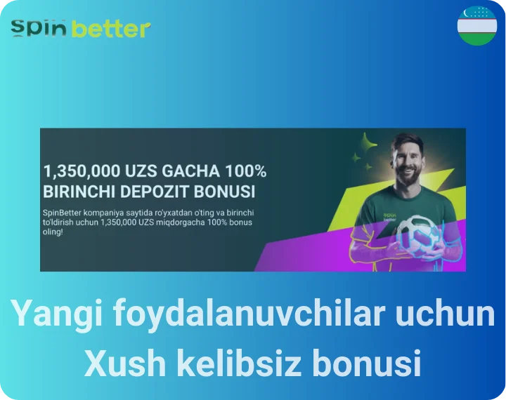 Yangi foydalanuvchilar uchun Xush kelibsiz bonusi