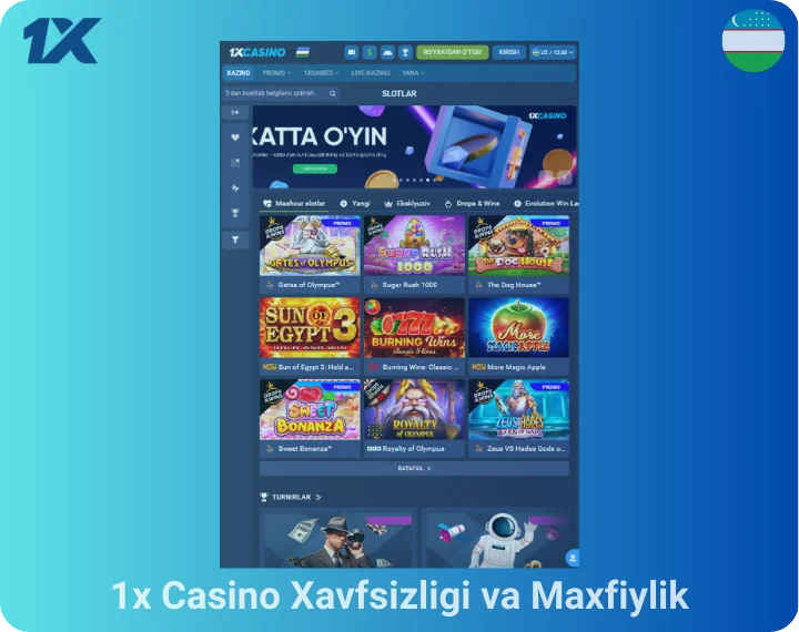 1x Casino Xavfsizligi va Maxfiylik