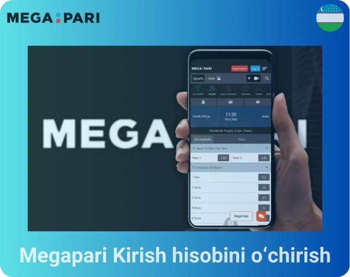 Megapari Kirish hisobini o‘chirish