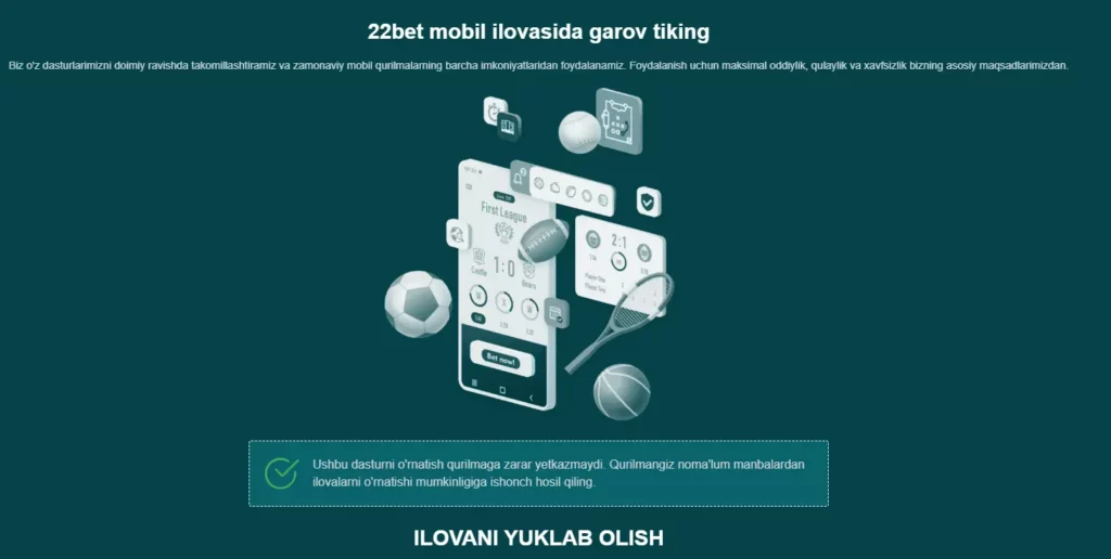 22Bet Online Casino Mobile App