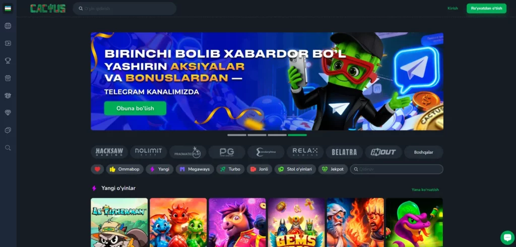 Cactus Online Casino Uzbekistan