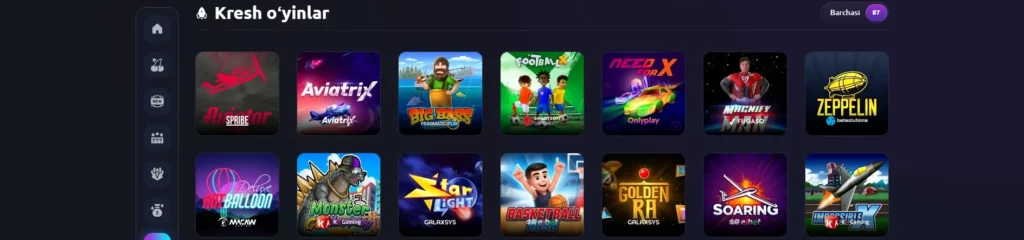 Vegasy Casino Kresh O'yinlar