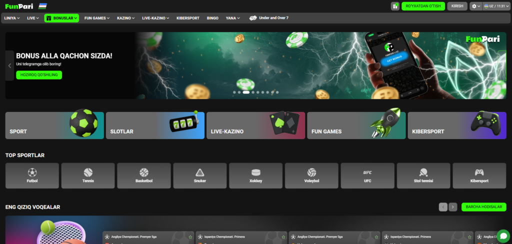 FunPari Online Casino Uzbekistan