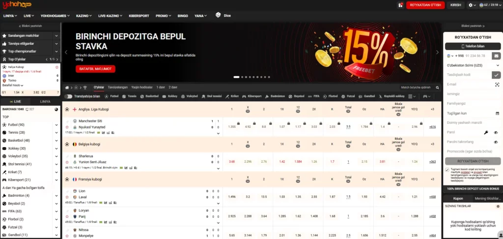 Yohoho Bet Online Casino Uzbekistan