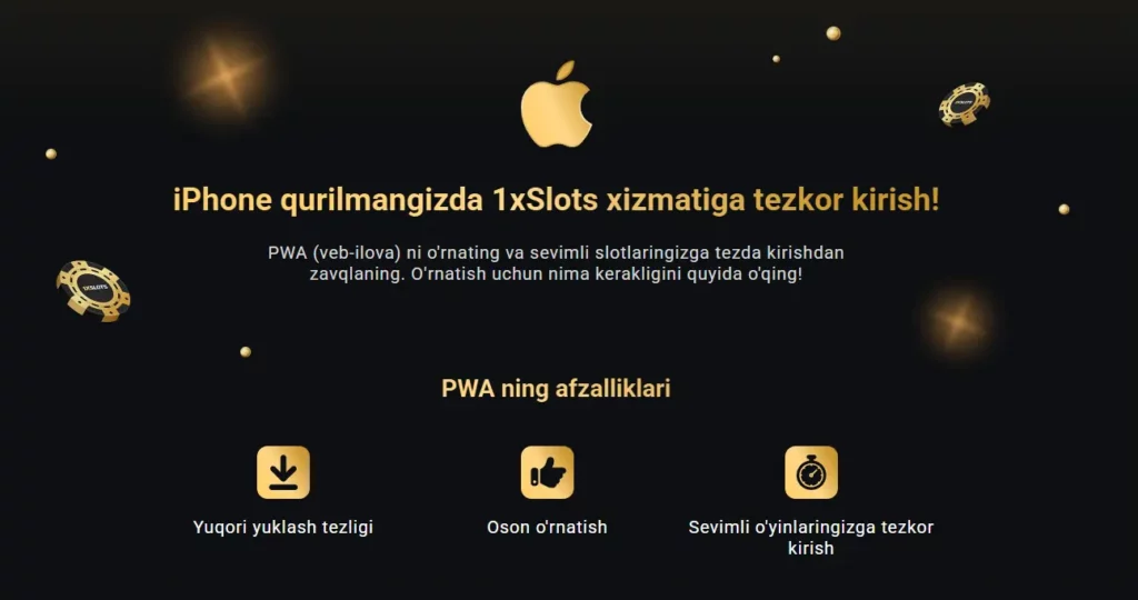 1xSlots Kasino Uzbekistan App for iOS