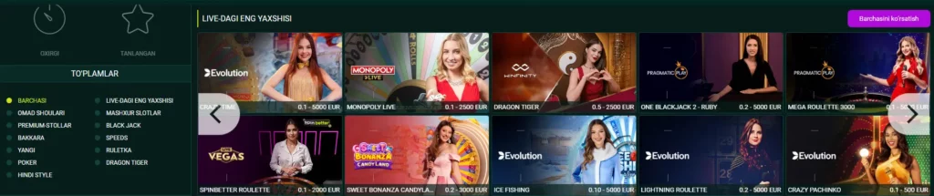 SpinBetter Live Game Casino Uzbekistan