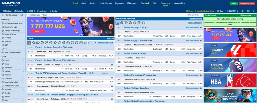 Marathonbet Online Casino Uzbekistan