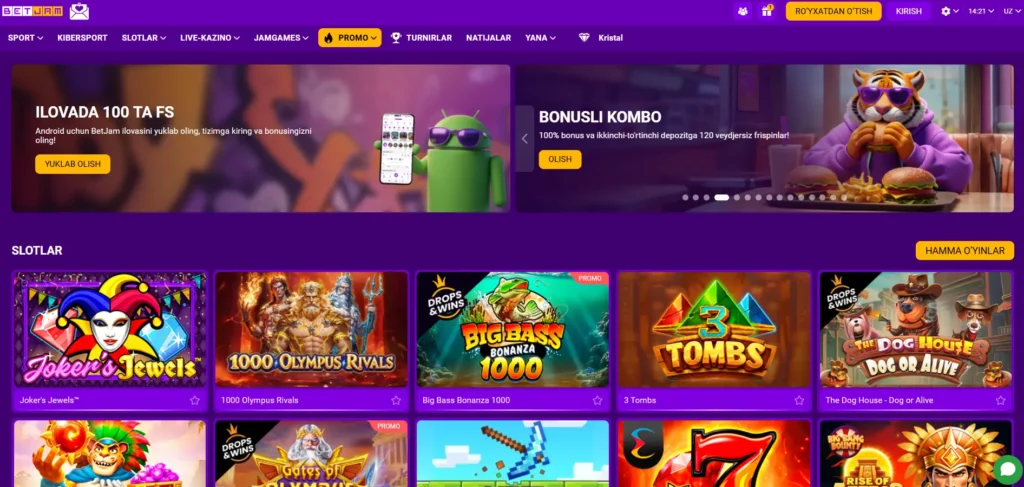 BetJam Online Casino Uzbekistan