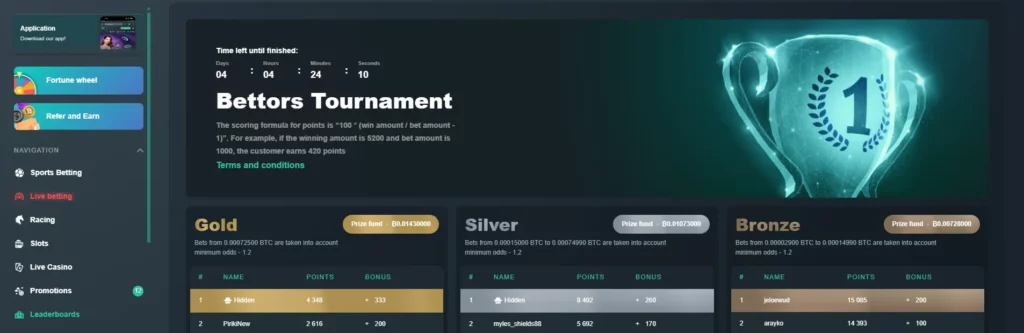 Vave Online Casino Tournament